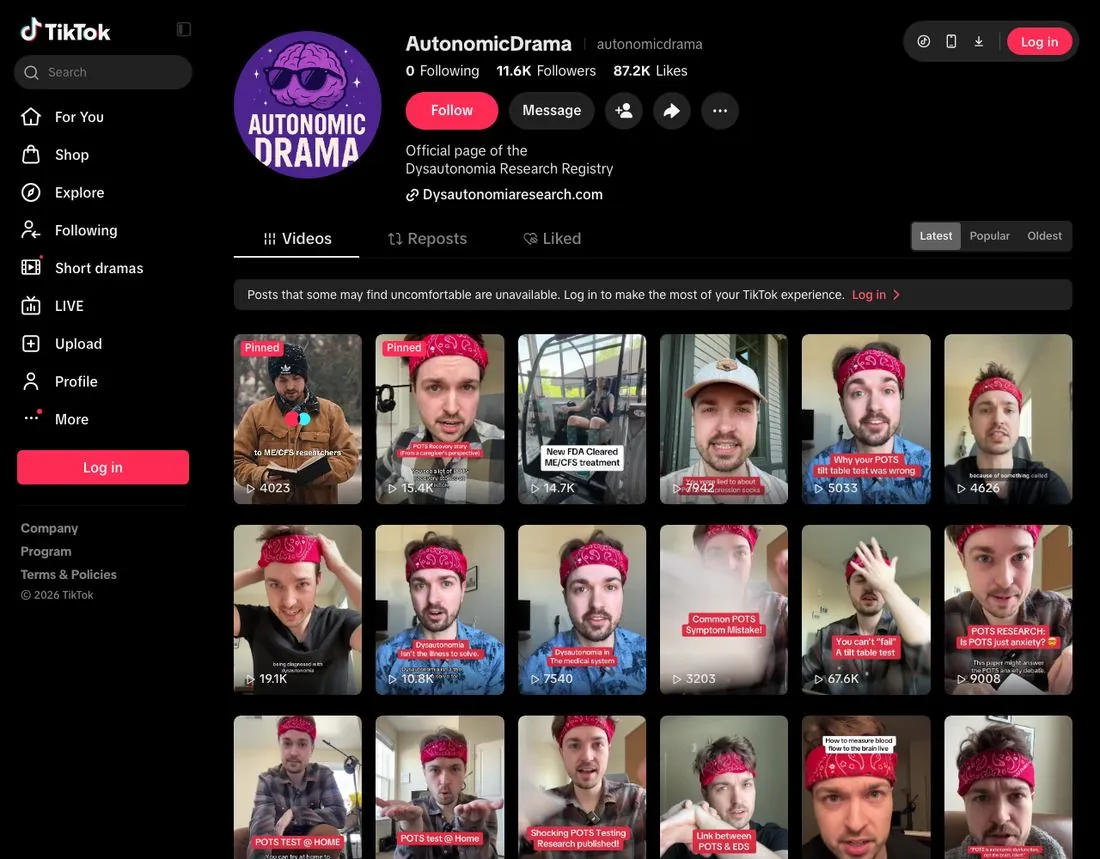 @autonomicdrama TikTok profile